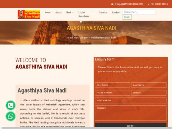 agasthiyasivanadi.com