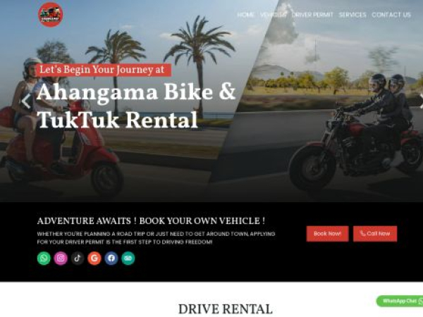 ahangamabiketuktukrental.com