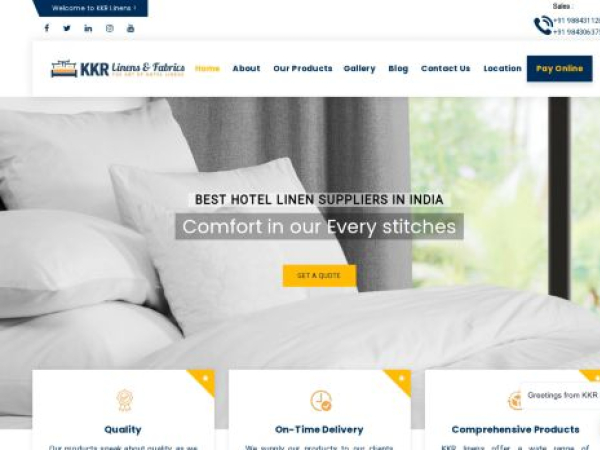 kkrlinens.com
