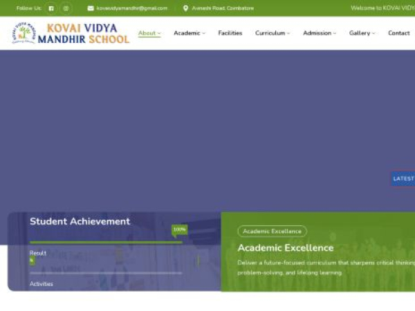 kovaividyamandhir.com