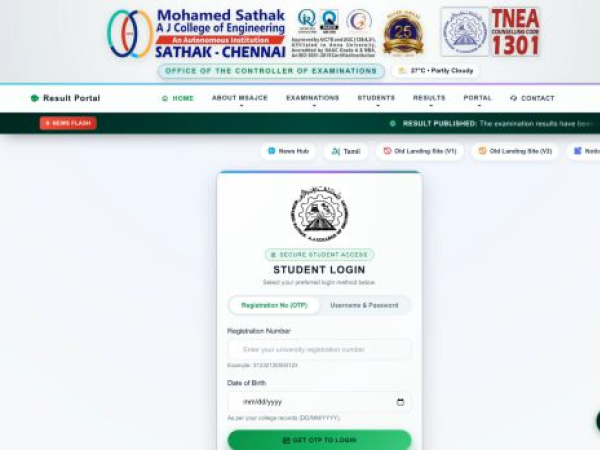 results.msajce-edu.in