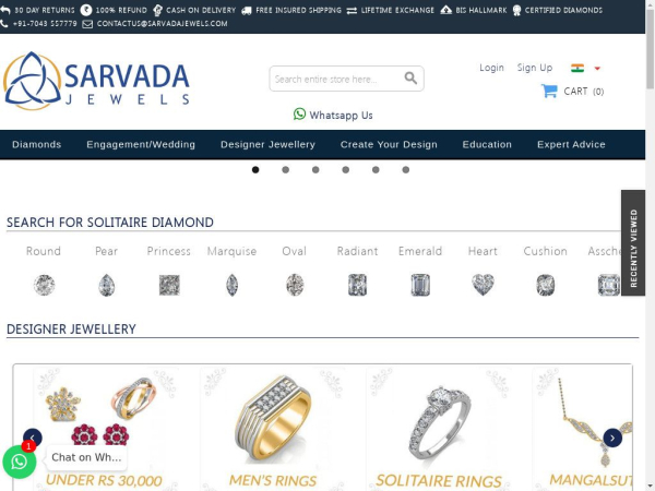 sarvadajewels.com