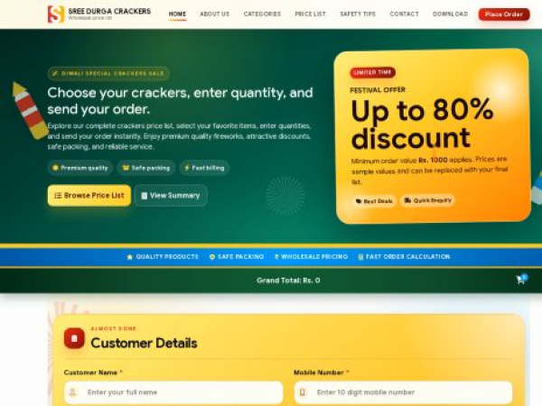 sreedurgacrackers.com