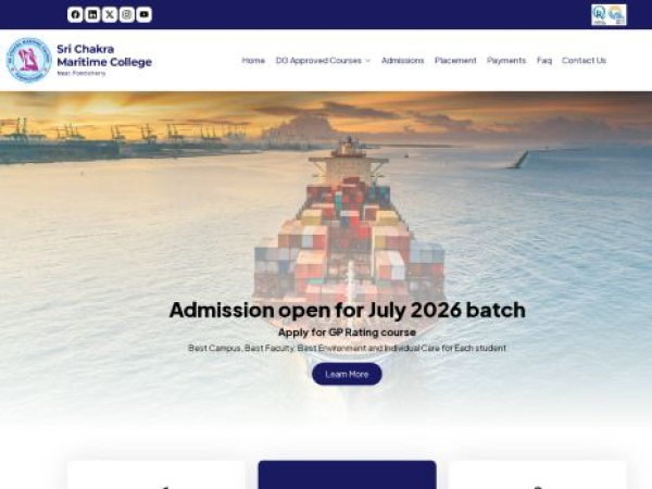 srichakramaritimecollege.com