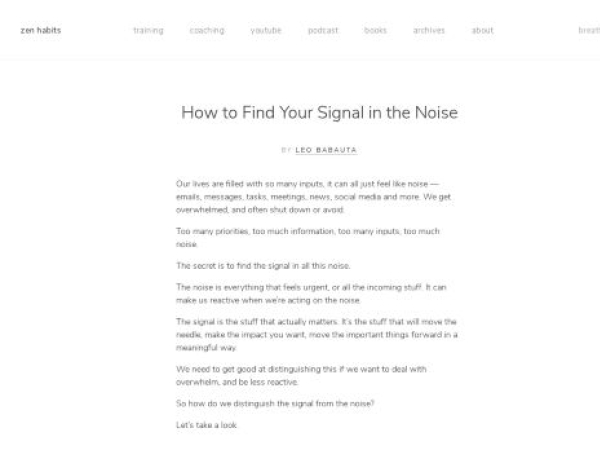 zenhabits.net